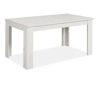 Homestyle4u Esstisch 90,5 x 76,5 x 160 cm weiß