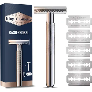 Gillette King C. Gillette Rasierhobel + 5 Klingen