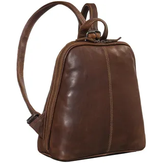 STILORD 'Calla' Lederrucksack Damen Klein Elegant Rucksack Frauen City Daypack Backpack Modern Ledertasche Kleiner Tagesrucksack 10-11 Zoll Tabletrucksack Echtleder, Farbe:sila - braun