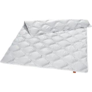 sleepling – Luxus Kaschmir Steppdecke, leichte Sommerdecke, 135x200 cm, weiß - Weiß