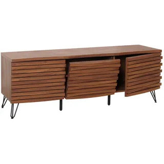 Mendler HWC-M49 TV-Rack 52x142x44cm Walnuss-Optik Holz/Metall/MDF