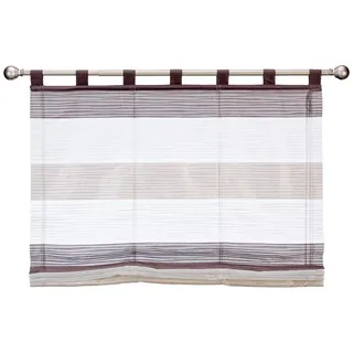 Home fashion SCHLAUFENRAFFROLLO QUERSTREIFEN SCHERLI GABI, Stein, 130 X 120 cm, 8, 79183-6007 Stein 130x120 cm