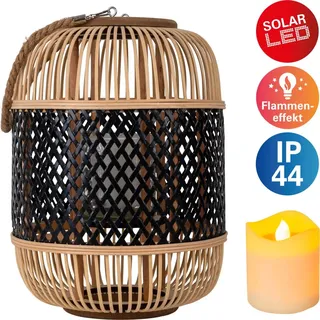 NÄVE LED Dekolicht Glas Ø 23 cm H: 31,5 cm 1 Stk. schwarz/natur