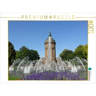 CALVENDO Puzzle Wasserturm, Mannheim/Deutschland | 1000 Teile Lege-Größe 64 x 48 cm Foto-Puzzle für glückliche Stunden