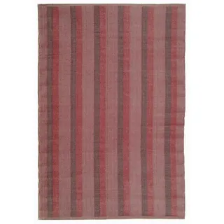 SAFAVIEH Geometrisch Teppich für Wohnzimmer, Esszimmer, Schlafzimmer - Recycled Plastic Collection, Kurzer Flor, Indisches Rot, 183 X 274 cm