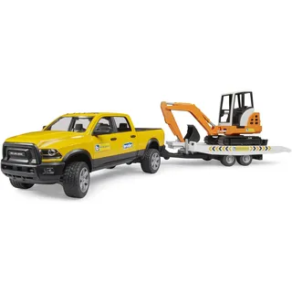 Bruder 02546 - RAM 2500 Power Wagon Rental Service Anhänger gelb 1:16