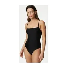 Womens M&S Collection Square Neck Swimsuit - Black, Black - 16-REG