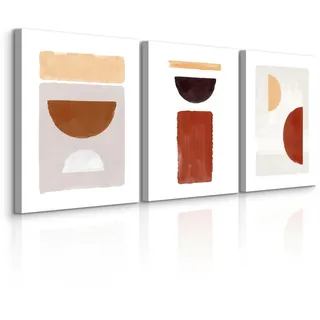 Muralo Leinwandbilder 3-er Set Abstraktion Boho , Textil , Abstrakt, Kunstzeichnung , Rechteckig , 90x40 cm , Bilder & Rahmen, Bilder