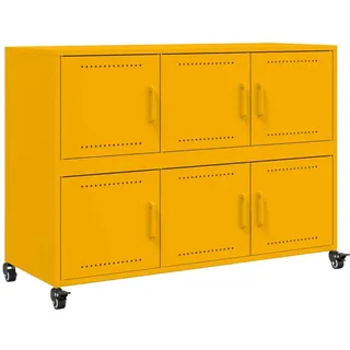 Sideboard Senfgelb 100,5x39x72 cm Stahl - Gelb