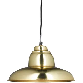 Relaxdays Hängeleuchte Metall, groß, Lampe, einfarbig, max. 40 Watt, H x B x T: 156 x 34 x 34 cm, Industrial, gold