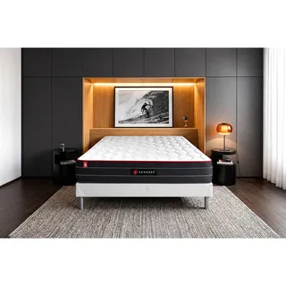 Matratzen- und Lattenrost-Set 90x200 cm - Boost - Weiß