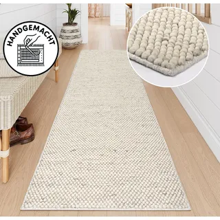 OTTO home "Wolly, handgewebt, Handweb Teppich" rechteckig 14 mm Höhe Wolle, Brücke, Flur, Schlafzimmer, Wohnzimmer,