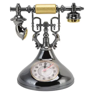 Vintage-Telefonwecker, einzigartig, elegant, genaue Uhrzeit, Nachttischdekoration für Zuhause, Café, Büro, YF020 1