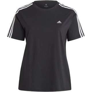 Adidas Essentials Slim 3-Streifen T-Shirt  Black / White 4X