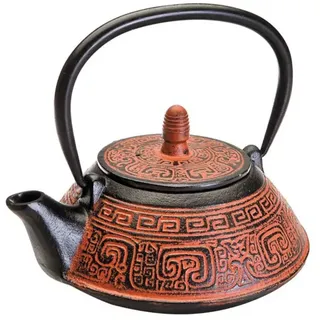 Ibili Eisen Gusseiserne Indische Teekanne 0.80l - Black / Orange - One Size