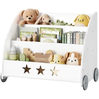 Woltu Kinderregal KR002 3 Regale Holz MDF weiß