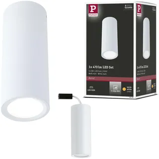 Paulmann Barrel 1x6W rund 470lm dimmbar Weiß matt Metall