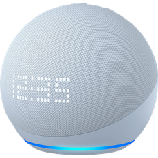 Bild Echo Dot 5. Generation mit Uhr blaugrau