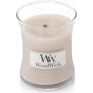 Woodwick Mini Hourglass Wood Smoke Duftkerze 85 g grau