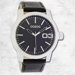 Oozoo Herren Armbanduhr Timepieces Analog Leder schwarz UOC5149A