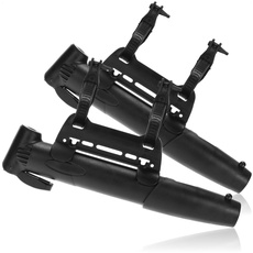 com-four® 2X Minipumpe Fahrrad - kleine Fahrradpumpe mit Rahmenhalterung - Luftpumpe mit Montageset und Pumpaufsatz für Autoventile - Fahrrad Handpumpe (2 Stück - schwarz)