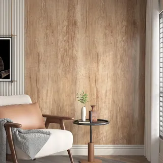 ReWallpaper Tapete Selbstklebend Holzoptik Hell Vintage 60CMx5M Folie für Möbel Tisch Küchenschränke Rückwand Wasserfest Dicke Klebetapete Selbstklebend Wand Holz für Schlafzimmer Flur