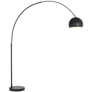 Novel Bogenleuchte , Schwarz , Metall , Metalloptik , rund , 39x190-205x170 cm , RoHS, Bsci , Fußschalter , Lampen & Leuchten, Leuchtenserien