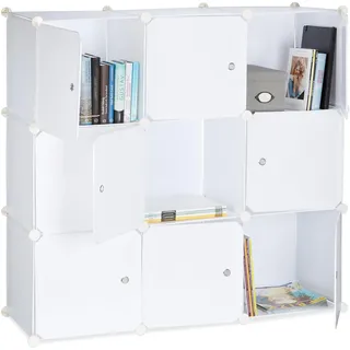 Relaxdays Regalsystem 32 x 95,5 x 95,5 cm Weiß