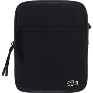 LACOSTE Umhängetasche Schultertasche LCST Flat Crossover Bag Noir schwarz - Schwarz