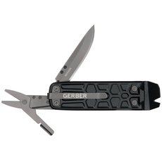 Bild Multi-Tool mit 7 Funktionen, Messer mit glatter Klinge und Gürtelclip, Lockdown Slim Pry, Gusseisen/5Cr15MoV, Onyx, 30-001735