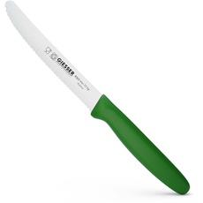 Giesser seit 1776 - Made in Germany - Tomatenmesser 11 cm Veggie, Universalmesser, grün, nachhaltiger Griff, rutschfest, kleines Küchenmesser rostfrei, scharfes Messer für gesunde Küche