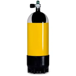 Metalsub Single Valve 15l 232 2026 Tauchflasche - Yellow / Black / White - One Size