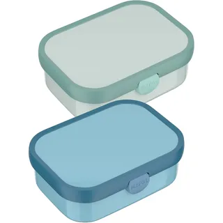Lunchbox MEPAL "Brotdosen mit Einsatz & Gabel Campus 700 ml 2er Set", bunt (cool blau, cool mint), Lebensmittelaufbewahrungsbehälter, Lunchbox