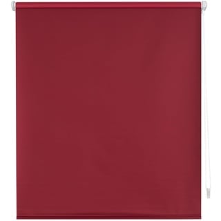 Decorblind | Verdunkelungsrollo, glatt, ohne Werkzeug und ohne Bohren, Maße Rollo: 140 x 180 x 180 cm (B x L), Maße Stoff: 137 x 175 cm, einfarbig, Bordeaux, Jalousie für Fenster