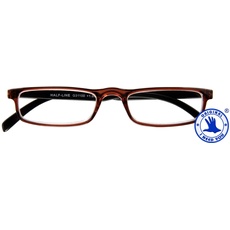 Bild HALF-LINE, G31100, Kunststoffbrille mit Federtechnik , braun-schwarz, +1 Dioptrien