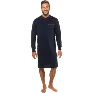 JP 1880 Herren große Größen Übergrößen Menswear L-8XL Nachthemd, Homewear, Uni, Langarm, bis Gr 8XL dunkel Marine 5XL 721331730-5XL
