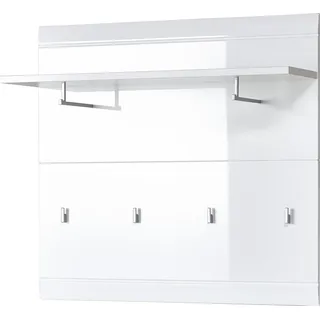 Germania Garderobenpaneel GW-Adana 96 x 90 x 31 cm Weiß Hochglanz
