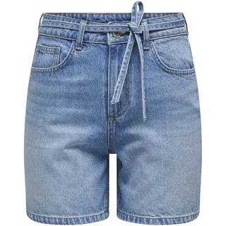 Only Onlgianna Mw Belted Shorts Blau M
