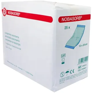 NOBAMED Noba Saugkompressen 10 x 20 cm 25 Stück
