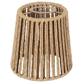 Boho Rattan Lampenschirm Klein E27 Lampenschirme für Tischlampe Hängelampe Stehlampe Deckenleuchte Spiegelleuchten Korblampe Papierlampenschirm Papier Ersatzschirm Hängend Korb Laterne