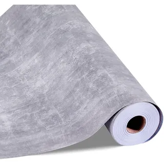Vevor Tapete selbstklebend, 45 cm x 15 m, Wandtapete, Klebefolie in Industrie-Stil, Möbelfolie, Möbelaufkleber, dekorative Tapetenrolle für Schlafzimmer, Küche, Büro, Badezimmer, dunkelgrau