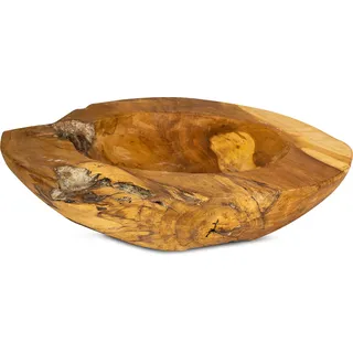 Schüssel Schale Teakholz 40cm Teak Massiv Holz Obstschale Holzschale Dekoschale