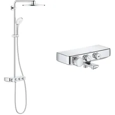 GROHE Euphoria Smartcontrol 310 Duo - Duschsystem mit Thermostatbatterie & Grohtherm SmartControl - Thermostat-Wannenbatterie