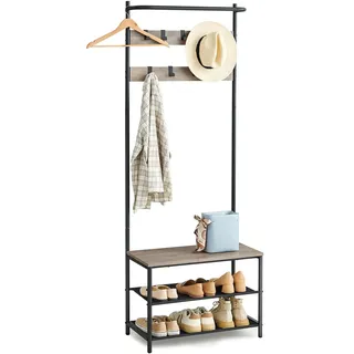 VASAGLE Garderobenständer HSR411B02 Greige-schwarz