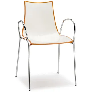 Stapelsessel Zebra Bicolore - VA - anthracite 211 - white/orange