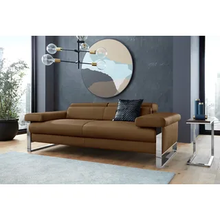 W.Schillig 2-Sitzer »finn« German Design Award 2016, Fußgestell Chrom glänzend, Breite 210 cm braun