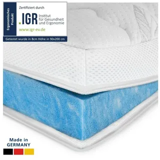 AM Qualitätsmatratzen Premium Gelschaum-Topper 160 x 200 cm