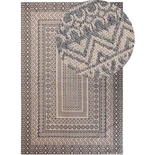 Beliani Teppich Jute beige / grau 200 x 300 cm geometrisches Muster BAGLAR