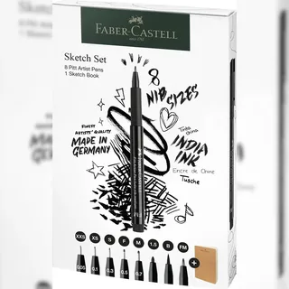 Faber-Castell Faber-Castell, Pitt Artist pen Handlettering-Set schwarz, 1 Set