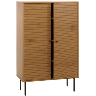 MCW Highboard Braun, Holz Melamin MVG 130x80x40cm ~ natur